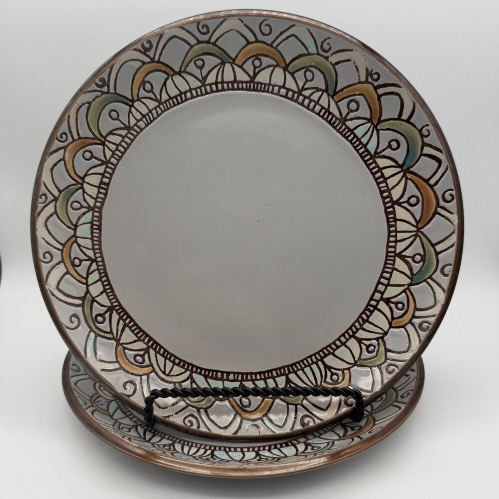 Threshold VERMILLION Dinner Plate 10 3/4" Set Of 2 DISCONTINUED Boho